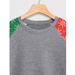 Wholesale From One Piece: Comfortable Foreign Trade Ready-to-ship Sweatshirt With Horn Color-blocked Sleeves,_ecoleips.com