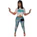 J2722 Women's Summer New Fashion Casual Printed Two-Piece Set_ecoleips.com