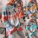 Women's Clothing Autumn New Tops Tie Dye Printed Pullover Home Clothes Long sleeved Sweater Women_ecoleips.com