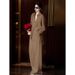 Elegant Two Piece Set for Women Shirt And Wide Leg Pants Pear Shaped Figures Summer Outfit Stylish Appropriate Clothing_ecoleips.com