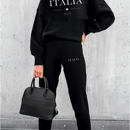 Women's Clothing Sweatshirt women's fashion new hot style autumn and winter plus velvet round neck suit_ecoleips.com