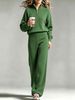 Rib Knit 2 Piece Tracksuit, Lightweight Loungewear Set_ecoleips.com