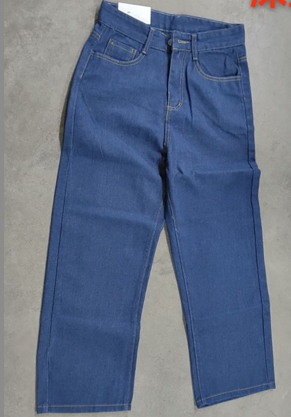 Women's Clothing Straight High Waist Jeans For Female Students Loose Retro Wide Leg Style Mopping Pants_ecoleips.com