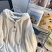 K Lazy Style Hooded Sweatshirt, Women's New Jacket, Knitted Sweater, Long Sleeved Top_ecoleips.com
