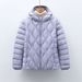 New 90 Fleece Women's Clothing Autumn And Winter New Light And Thin Down Jacket Wavy Pattern Women's Hooded Jacket_ecoleips.com