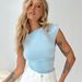 Women's Clothing Sexy Oblique Collar Pleated Small Vest Slim Sleeveless Irregular Tops For Women_ecoleips.com
