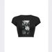 New Prited 2026 Short-sleeve T-shirt, Europea Ad America Style Slim-fit Cropped Roud-eck Basic Casual Top For_ecoleips.com
