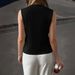 Women's Sleeveless Cardigan Knitwear Solid Color Simple European American Blogger Style Spring Summer_ecoleips.com
