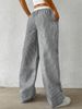 K New Women's Fashion Striped Plaid Patchwork Loose Wide-leg Pants Casual Pants_ecoleips.com