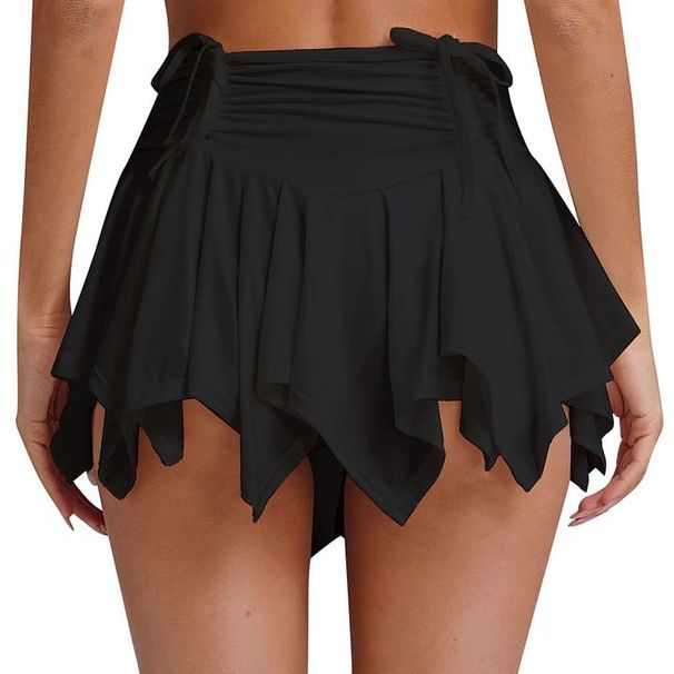 2025 New Women's Irregular Drawstring Short Skirt_ecoleips.com