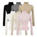 Tencel Women's High Neck Slim Fit Long Sleeve T-Shirt – Soft, Breathable & Versatile Basic Top For Everyday Elegance_ecoleips.com