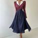 Fashion Lapel High Waist Pleat Party Dress Women Casual Long Sleeve A-Line Dress Elegant Pattern Print Contrast Color Long Dress_ecoleips.com