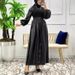 Women's Clothing solid color splicing long fashionable and elegant women's dress_ecoleips.com