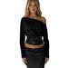 New Euroean And American Cross-border Sexy Hot Girl Off-shoulder Batwing Sleeve Lace Atchwork Summer Women's_ecoleips.com