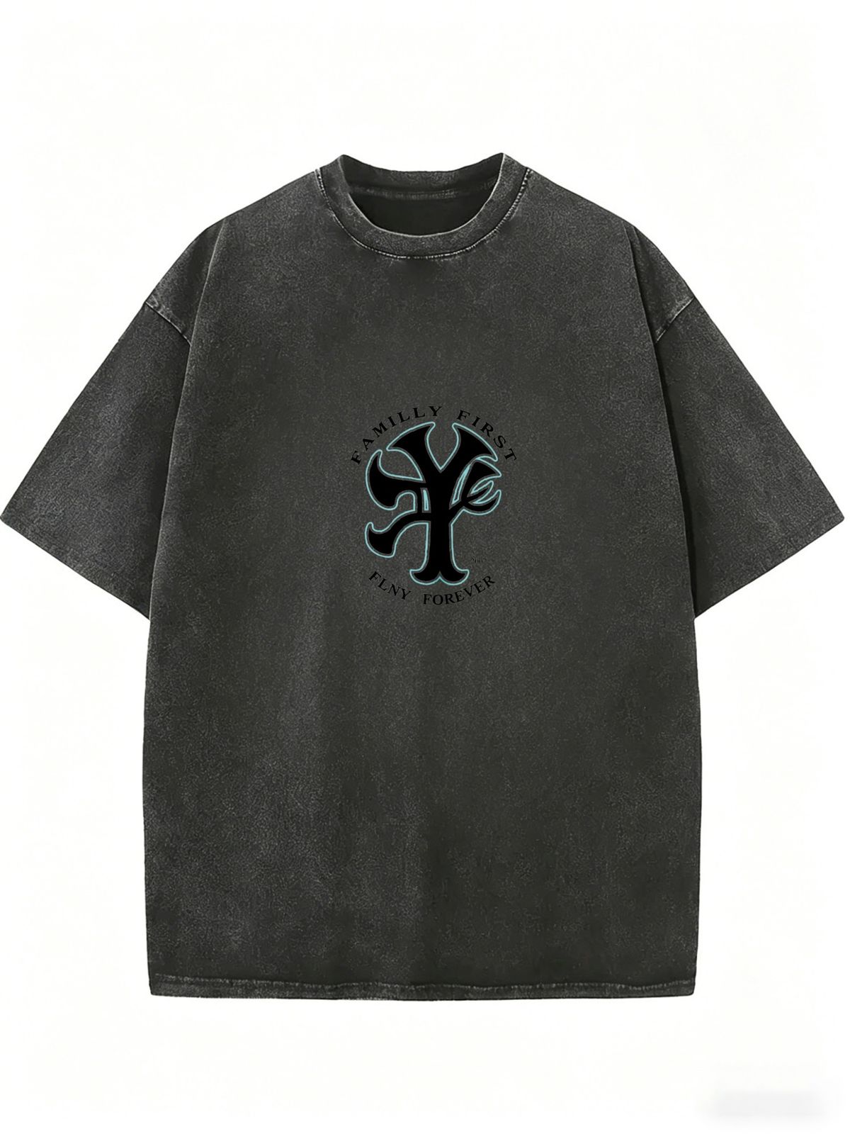 Women's Basic Loose Tee, Light Washed Casual Summer Daily Top_ecoleips.com