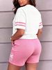 Women's Spring/Summer Short-Sleeved Two Piece Set Fashion Trendy Casual Spot Goods_ecoleips.com