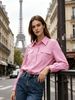 Spring And Autumn Fashion New Style Temperament Commuting Pure Color Versatile Classic Elegant Women's Pocket Long-sleeve Shirt_ecoleips.com