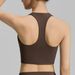 Cross-border Halter Neck Sports Bra For Women, Sexy V-neck Yoga Tank T, Outerwear Racerback With Fixed Cups, Fitness_ecoleips.com