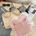 8705#American And European Style 2025 New Model Color-blocking Silver Sequined Mesh See-through Camisole_ecoleips.com