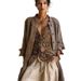 Women's Retro Linen Set Spring Summer New Printed Loose Fit 3 Piece Clothing_ecoleips.com