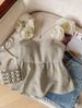 Women's Off-Shoulder Top Slim Fit Ruffled Hem Sleeveless Flattering European American Style Cross Border New Design_ecoleips.com