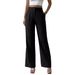 Women's Clothing Solid Color Advanced Drape Wide Leg Pants Straight Pants Long Suit Pants_ecoleips.com