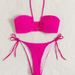Women's Clothing Stylish Split System Swimsuit For Women Adjustable Tie-Front Bikini Set – High-Stretch Nylon & Quick-Dry Lining (6 Bold Colors)_ecoleips.com