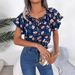 Instagram-style Real Shot Of Spring/summer European And American Casual Loose Ruffled Tie Chiffon Blouse. Independent_ecoleips.com