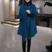 "Effortless Belted Wool-Like Coat – Oversized Drape In Azure (M-3XL) | Minimalist Polyester Elegance For Work & Weekend"_ecoleips.com