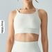 Adjustable Sports Bra With Semi-Fixed Cups & Back Hook - Supportive Workout Top For Yoga Running Fitness_ecoleips.com