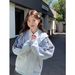 High-street Design Three-stripe Hooded Sweatshirt For Women, 2025 Autumn/winter New Style, Loose Fit, Fleece-lined,_ecoleips.com