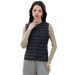 Pinghu Chixin National Standard 90 New Women's Round Neck V-Neck Lightweight Vest Down Jacket_ecoleips.com