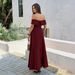 Women's Off-Shoulder French Style Dress Elegant Casual Thin Material Spring/Summer Clothing_ecoleips.com