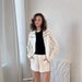 Athleisure Matching Set: Zip-Up Collared Top & Elastic Waist Shorts With Striped Accents - Casual Two-Piece Outfit For Men & Women (5 Colors)_ecoleips.com