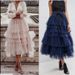 In-stock Fashion 2023 Summer Fresh Sweet Women's Skirt, Multi-layered Large Hem Skirt In European And American_ecoleips.com