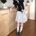 Stunning Early Summer Outfit: Korean-style College-inspired Polka Dot Lace Short-sleeve T-shirt For Women With A Unique_ecoleips.com