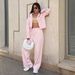 Men's & Women's Casual Sportswear Set - Zip-Up Hooded Jacket & Drawstring Pants (2-Piece, Polyester-Spandex Blend, Streetwear, Multiple Colors)_ecoleips.com