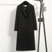 Women's Clothing Mid Length Quilted Black Wool Coat Slim Fit Thickened Women's Black Quilted Wool Coat Mid-Length Winter Warm Loose Fit Trench Coat_ecoleips.com