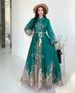Women's Retro Court Style Lantern Dress Long Sleeve Slim Waist Single Breasted Button down Print New Spring Autumn_ecoleips.com