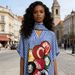 African plus Size Blue White Striped Pattern Dress 2026 Spring Casual Long Style for European American Vacation_ecoleips.com