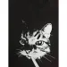 New Street Smoking Cat Retro Printed Crewneck T-shirt Women Fashion Short Sleeves Funny Cat Meme Tops Women Clothing_ecoleips.com