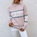 Cross-Border Foreign Trade Women's Knitted Autumn Winter New European American Christmas Pullover Half Turtleneck_ecoleips.com