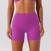 Women's Clothing Quick Drying Naked Yoga Shorts Women's Butt Lifting Running Fitness Shorts Tight High Waist Sports Training Leggings_ecoleips.com
