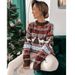 Aria Basics Aria Basics 2022 European And American Cross-Border Round Neck Loose Five-Color Christmas Theme Jacquard Long Sleeve Women's_ecoleips.com