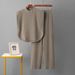 Women's Clothing Knitted Two Piece Set Sleeveless Vest Top & Wide Leg Pants Loose Fit Summer Fashion_ecoleips.com