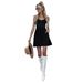 Voya Women's Waist Cinched Wide Truffle Back Pocket Knit Camisole Jumpsuit Shorts With High Waist_ecoleips.com