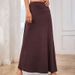 Summer New Women's Knitted Solid Color Skirt Fashion Clothing_ecoleips.com