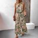 Women's Bohemian Print Vest Top And Straight Leg Trousers Set European American Style Summer_ecoleips.com