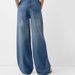 Women's Clothing Loose Wide Leg Jeans For Women Solid Color Casual All Match Denim Trousers_ecoleips.com