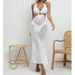 Women's Clothing Leisure Vacation Sexy Slim Waist Hanging Neck Strap Ring Deep V Perspective Sunscreen Long Dress_ecoleips.com